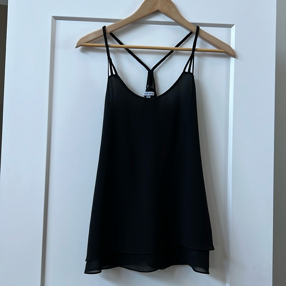 Beautiful black Zebra top with fine details
